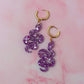 Lavender snakes - purple Resin Earrings