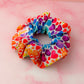 Watercolour Heart - multicolour heart print classic scrunchie
