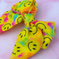 Smiler - Smiley face print classic Hair Bow