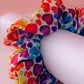 Watercolour Heart - multicolour heart print classic scrunchie