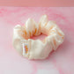Bianca - Ivory satin wide scrunchie