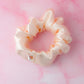 Bianca - Ivory satin wide scrunchie