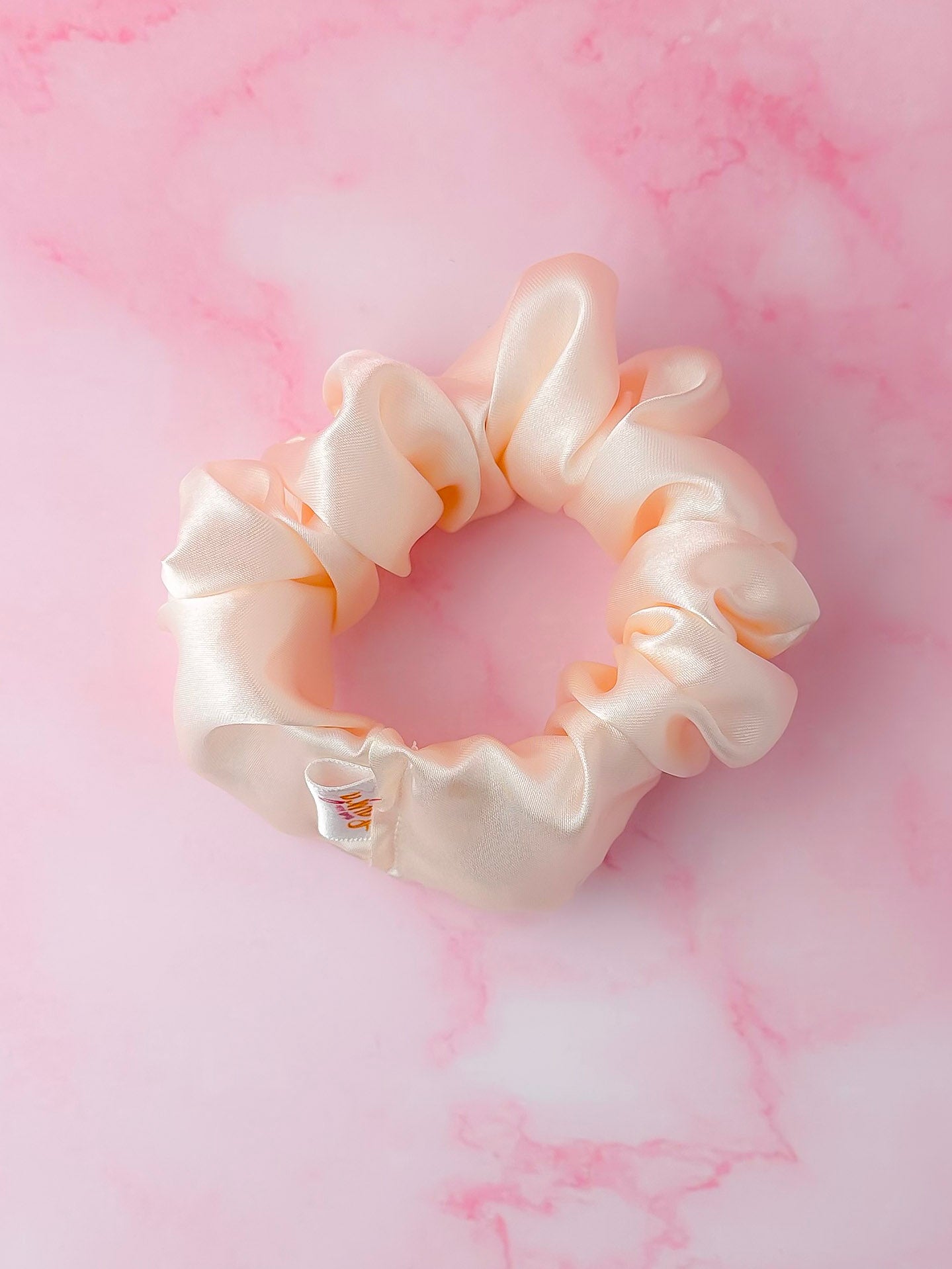 Bianca - Ivory satin wide scrunchie