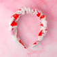 Amore - heart print Scrunchie Headband