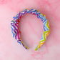 Zig Zag - Multicoloured zigzag print Scrunchie Headband