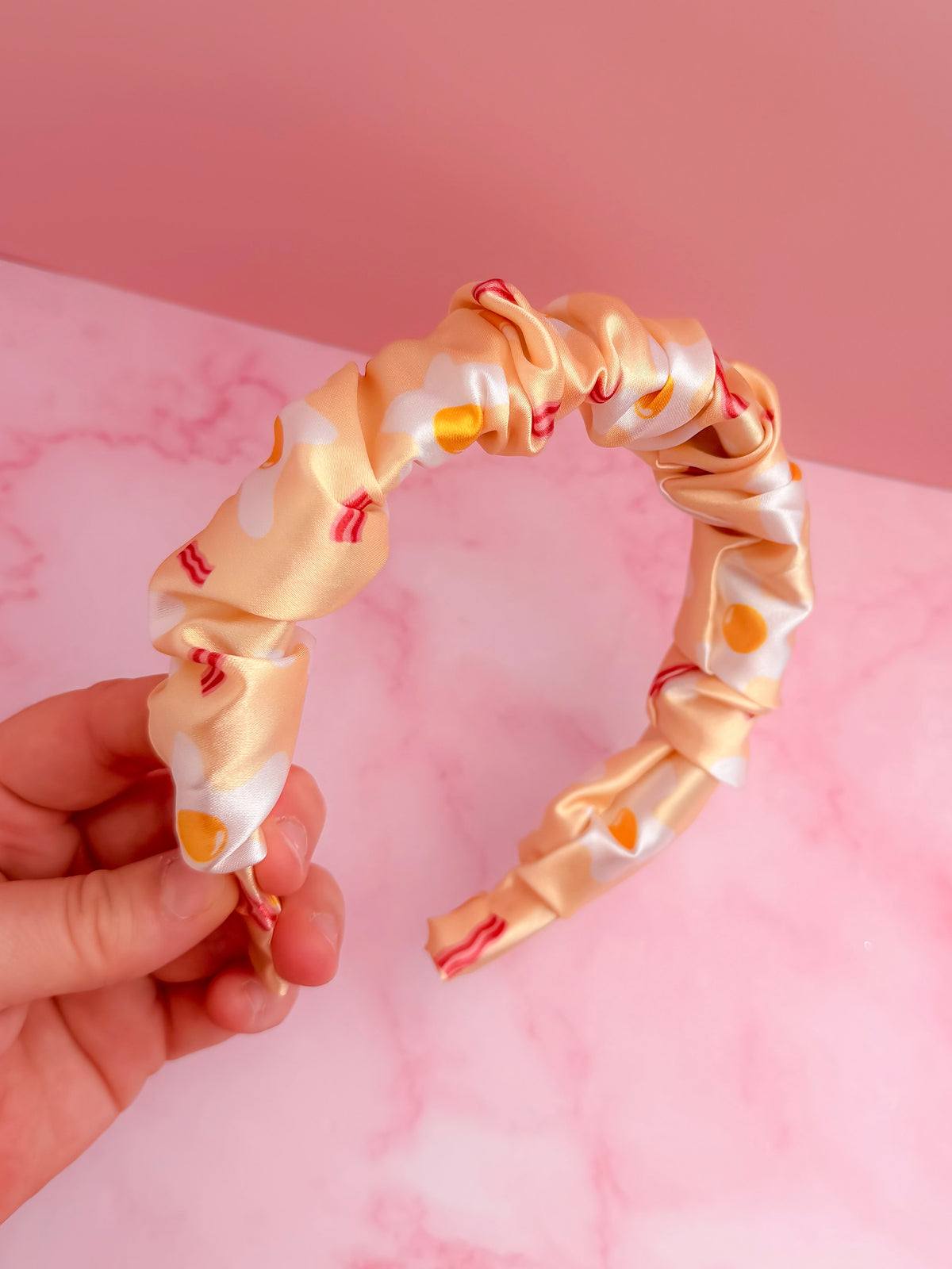 Eggs and Bacon EXCLUSIVE Scrunchie Headband | Handmade Hair Accessories UK