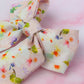 Eloise - Pink Floral print long Hair Bow