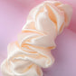 Bianca - Ivory satin wide scrunchie