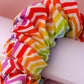 Zig Zag - multicoloured Zigzag print XL Scrunchie