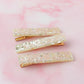 Daffy - Yellow Glitter Trio Resin Hair Clips