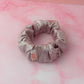Shimmer - Light Pink Foil wide scrunchie