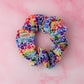 Watercolour Heart Dark - multicolour heart print classic scrunchie