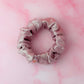 Shimmer - Light Pink Foil wide scrunchie