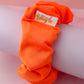 Clementine - Bright Orange gym & swim wide scrunchie