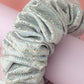 Disco - Silver Glitter ball dance fabric XL Scrunchie
