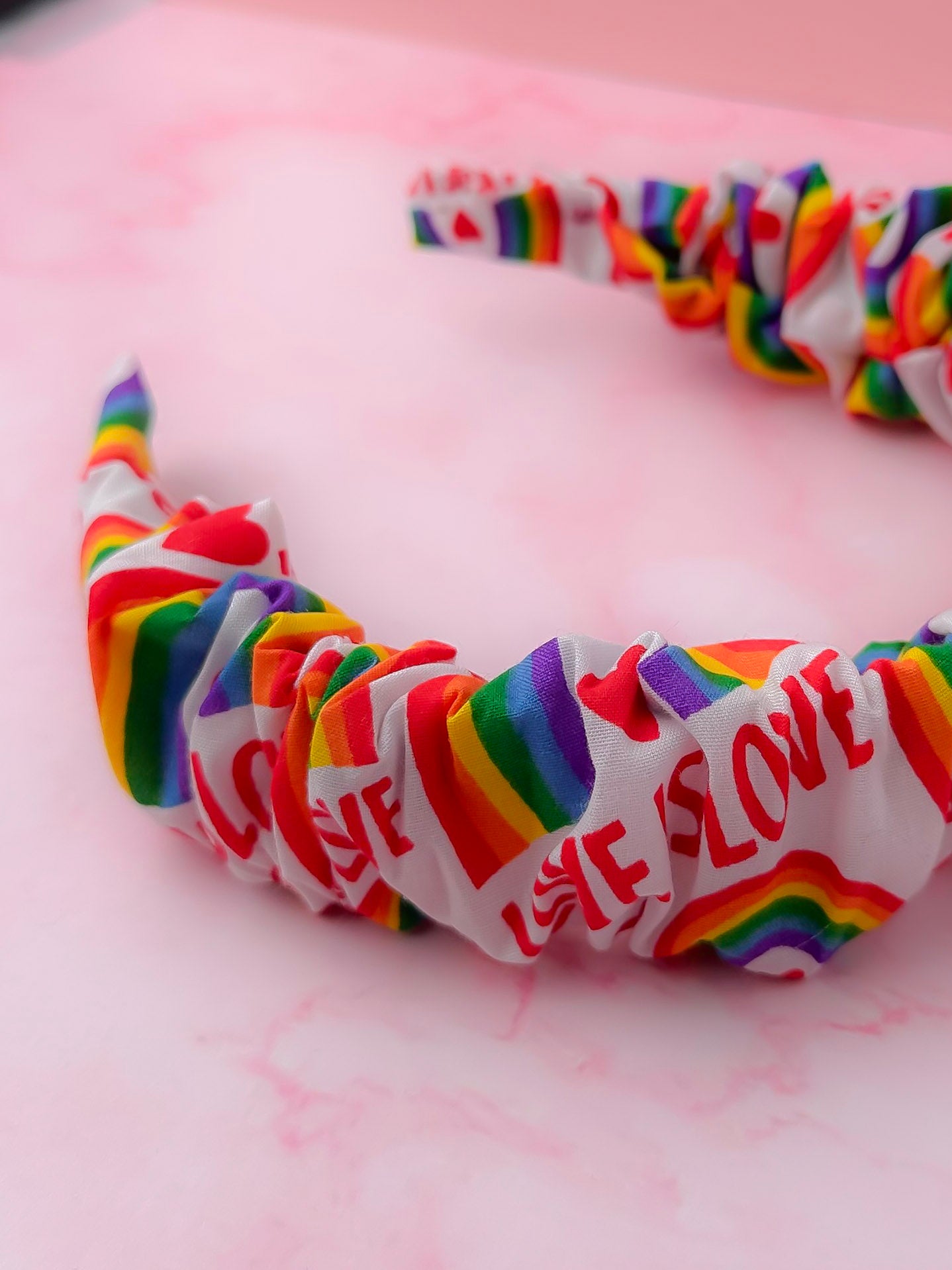 Love is Love - Rainbow Pride Scrunchie Headband