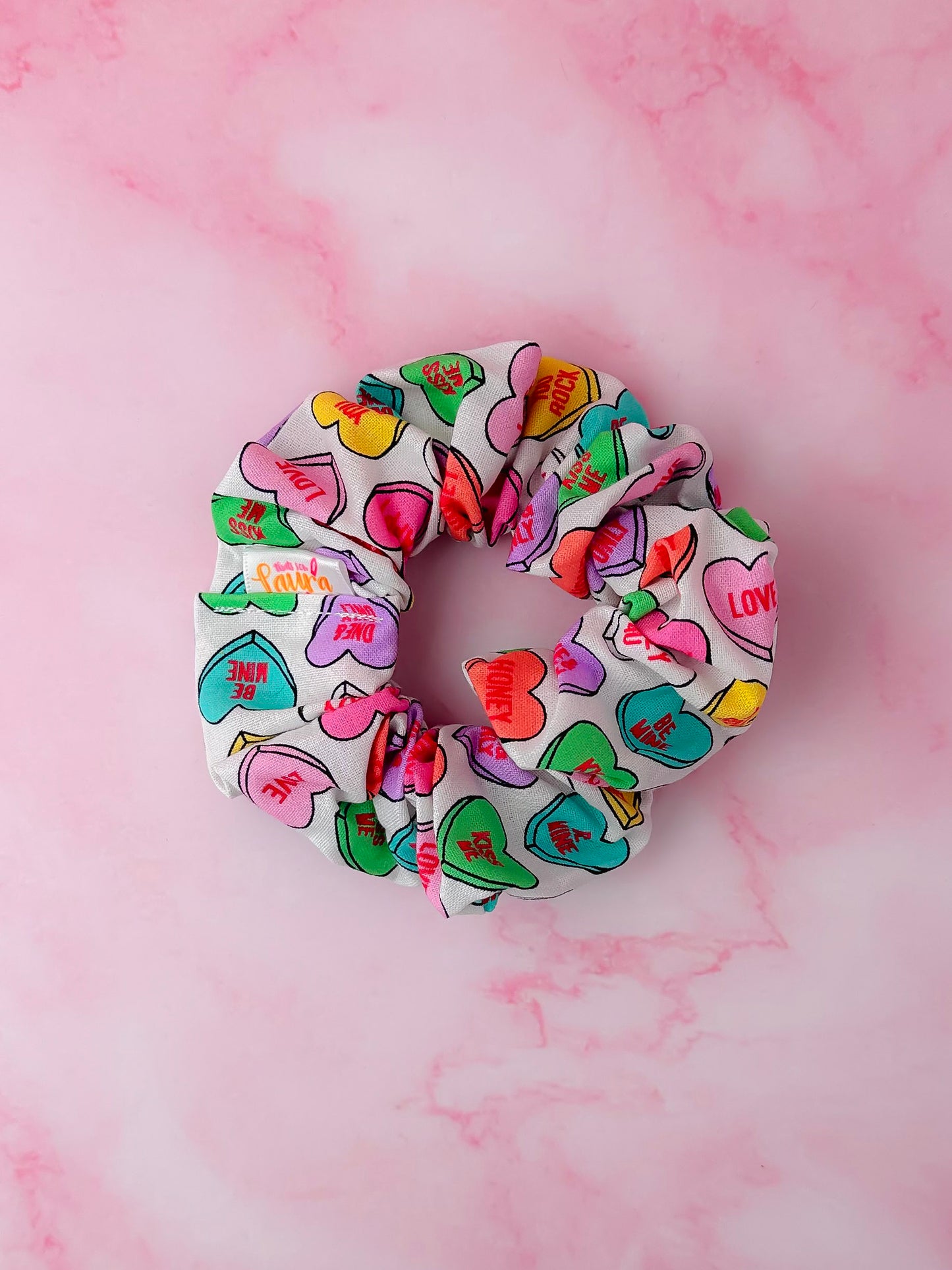 Love Heart - Love heart print classic scrunchie