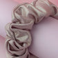 Shimmer - Light Pink Foil wide scrunchie