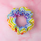 Zig Zag - multicolour Zigzag print classic scrunchie