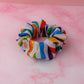 Pride - Multicolour metallic mesh wide scrunchie