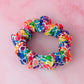 Watercolour Heart - multicolour heart print wide scrunchie