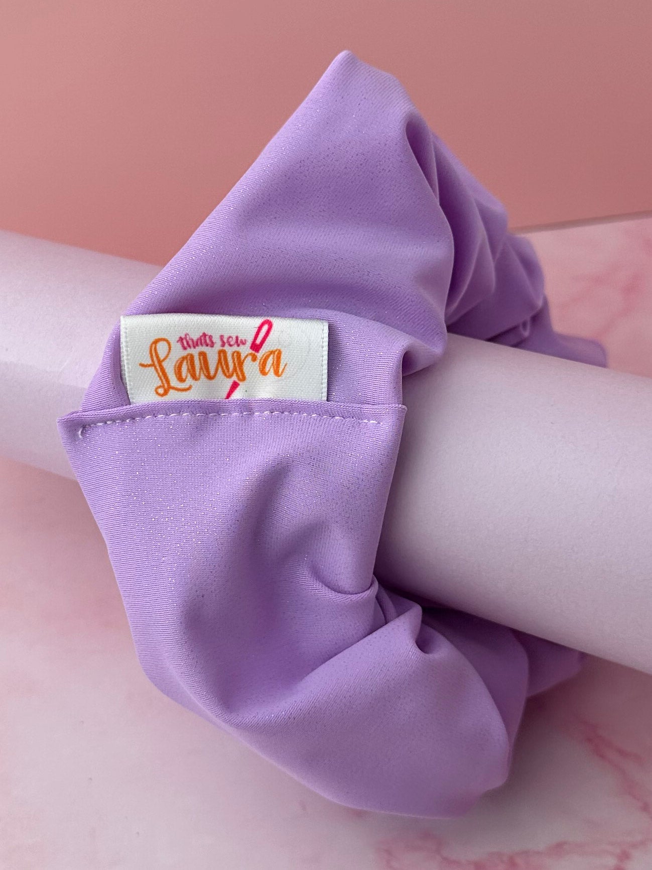 Lila -purple glitter Gym & Swim XL Scrunchie