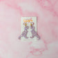 Petal Dinosaurs - pink and lilac Resin Earrings