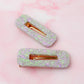 Aida - Pastel Lilac & Green Oblong Resin Hair Clips
