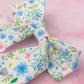 Cleo - Floral print long Hair Bow