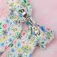 Cleo - Floral print long Hair Bow