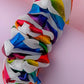 Pride - Multicolour metallic mesh wide scrunchie
