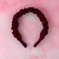 Burgundy - Burgundy Needlecord Scrunchie Headband