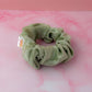 Meadow - Pale green velvet wide scrunchie