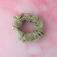 Meadow - Pale green velvet wide scrunchie