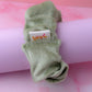 Meadow - Pale green velvet wide scrunchie