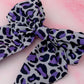Ella - Purple Leopard print classic Hair Bow