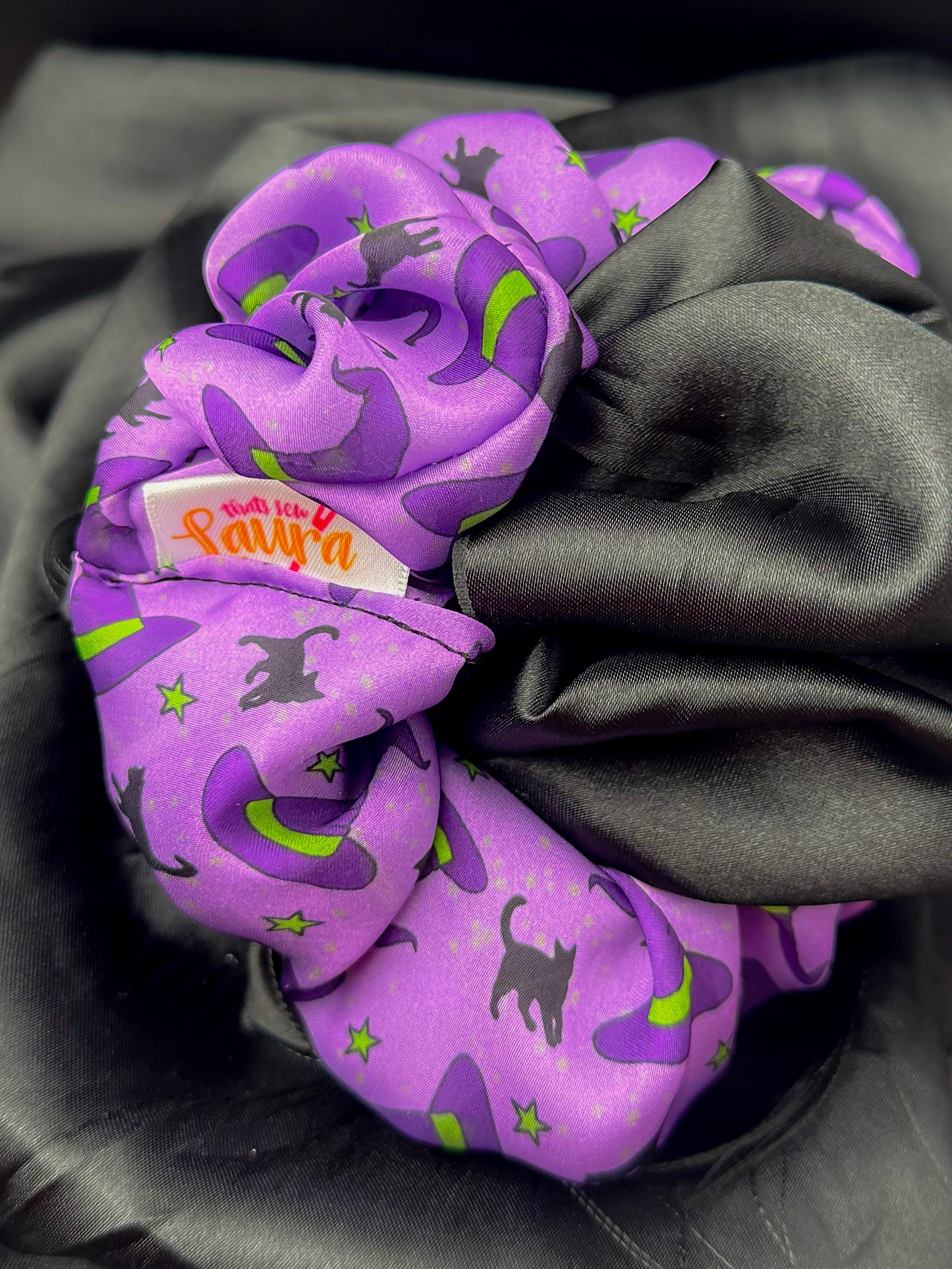 Midnight Familiars XL Scrunchie | Handmade Hair Accessories UK