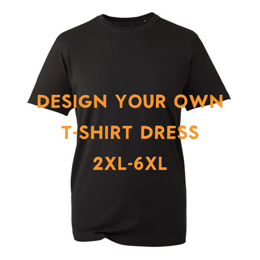 Design your own Dress - Black Tee (Size group 2XL - 6XL)