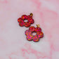 Juniper Flowers - Pink & orange Resin Earrings