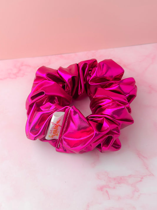 Samantha - Pink Jersey foil XL Scrunchie