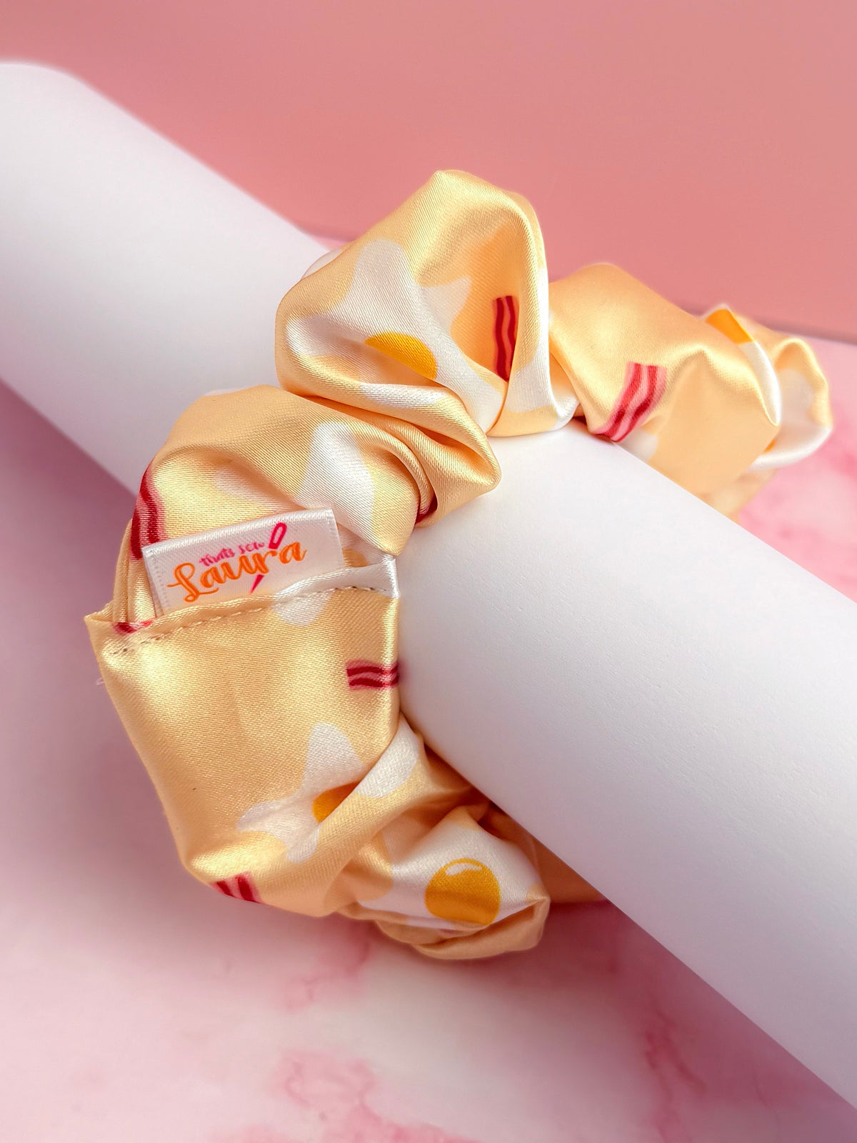 Eggs and Bacon -  EXCLUSIVE print breakfast food themed classic scrunchie