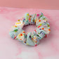 Lois - Blue Floral print classic scrunchie