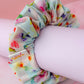 Lois - Blue Floral print classic scrunchie