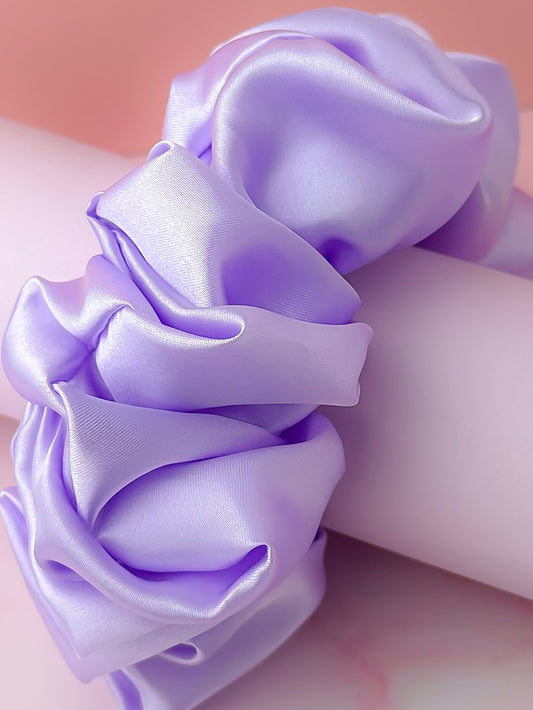 Lilac - Lilac Satin XL Scrunchie