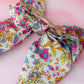 Lucy - Floral print classic Hair Bow