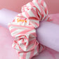 Kelly- pink and white striped Gym & Swim XL Scrunchie
