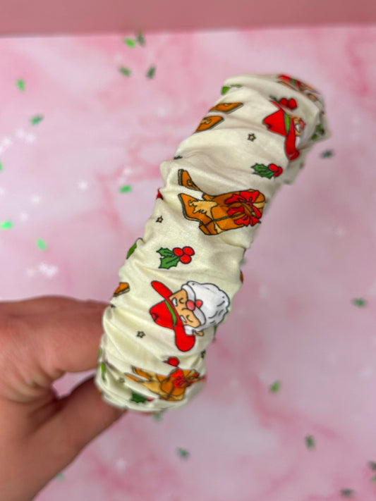 Cowboy Christmas EXCLUSIVE Scrunchie Headband | Handmade Hair Accessories UK