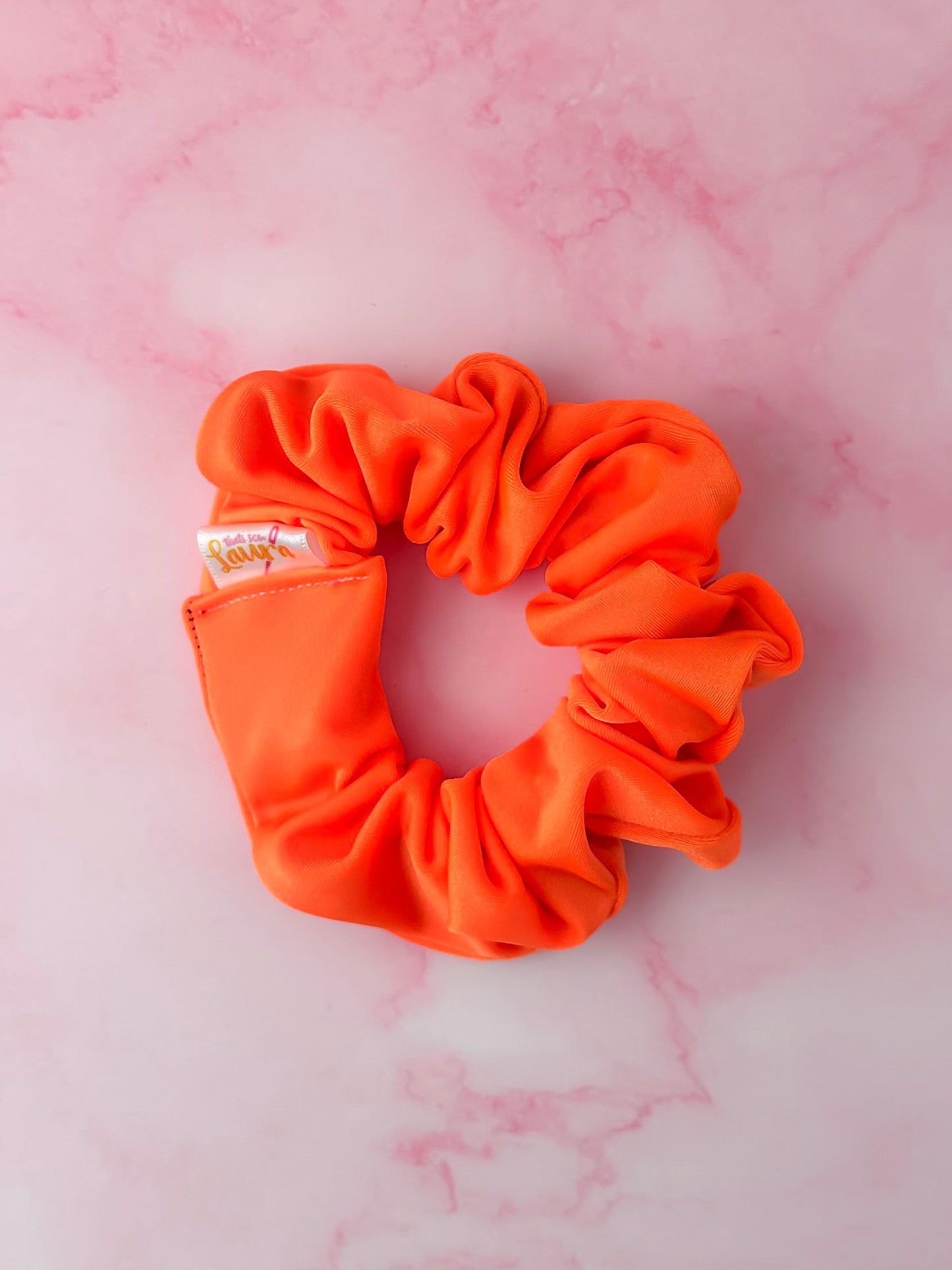 Clementine - Bright Orange gym & swim classic scrunchie
