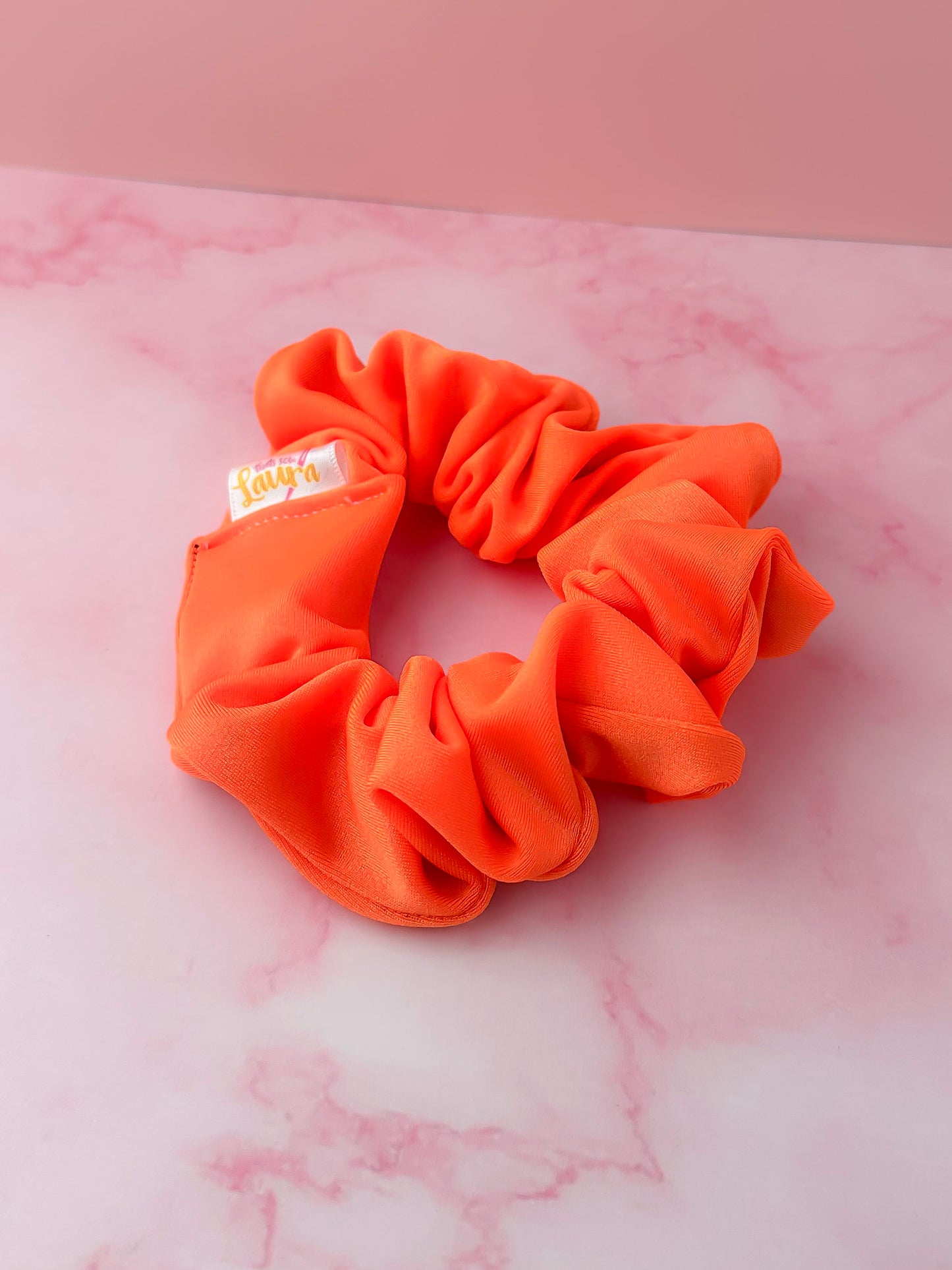 Clementine - Bright Orange gym & swim classic scrunchie