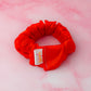 Bonfire - Reddish Orange satin wide scrunchie
